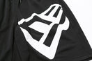 スウェットショートパンツ フラッグロゴ ブラック 【NEW ERA BASKETBALL】