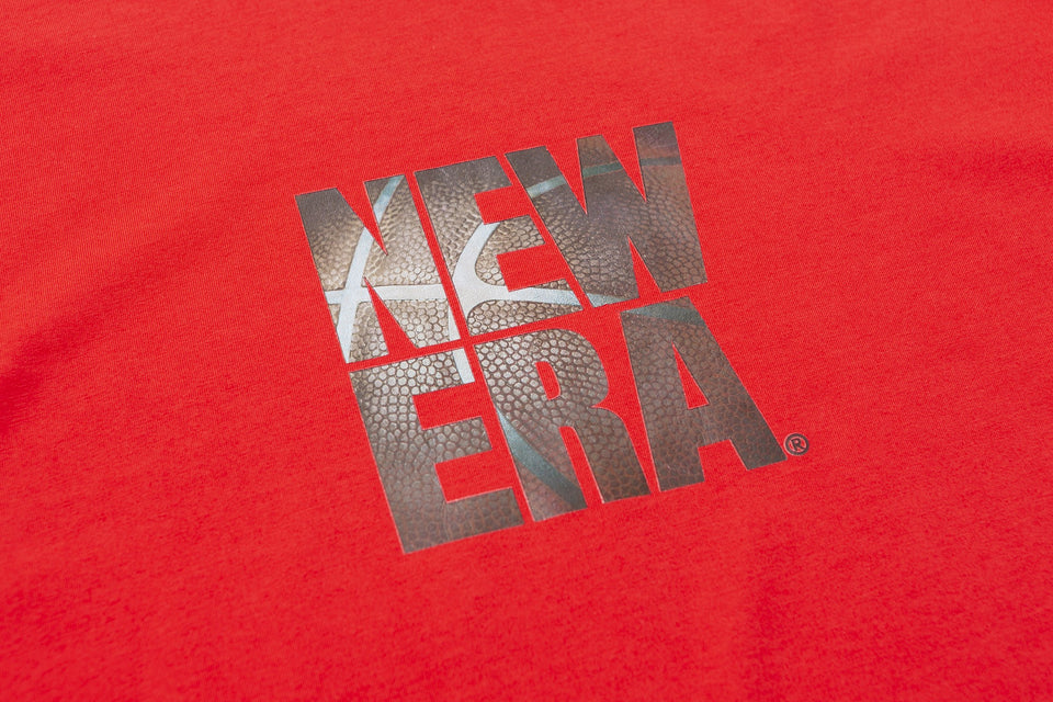 パフォーマンス Tシャツ スクエアニューエラ ロゴ レッド 【NEW ERA BASKETBALL】