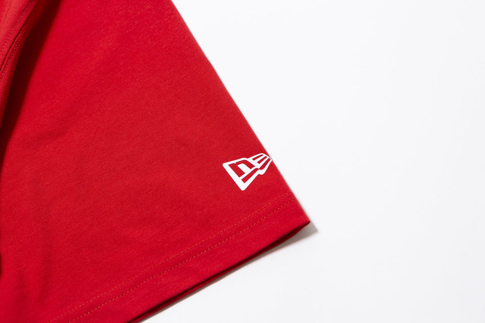 パフォーマンス Tシャツ スクエアニューエラ ロゴ レッド 【NEW ERA BASKETBALL】