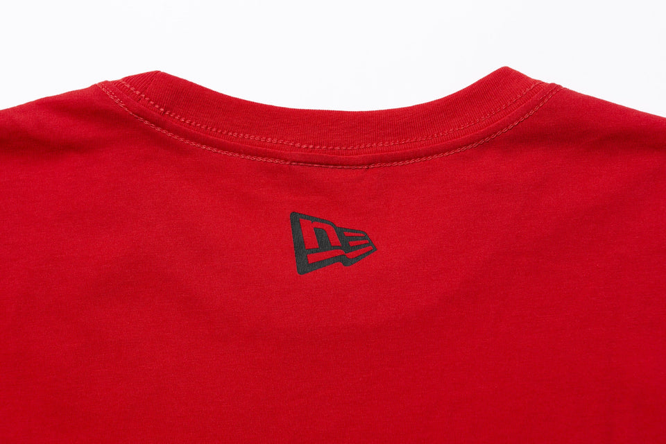 パフォーマンス Tシャツ スクエアニューエラ ロゴ レッド 【NEW ERA BASKETBALL】