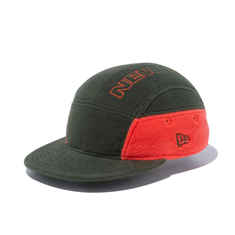 ジェットキャップ マイクロフリース NEW ERA オリーブ / ネオンオレンジ