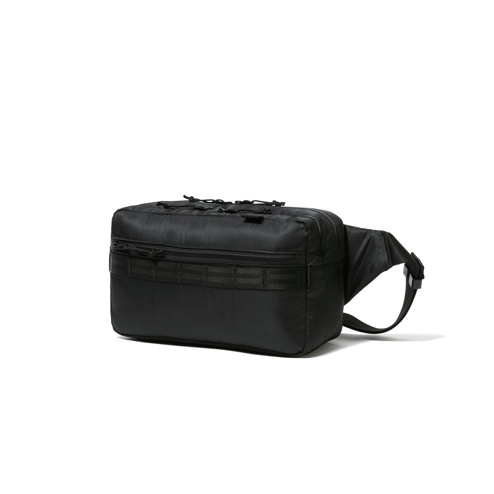 スクエア ウエストバッグ 7L ブラックサテン