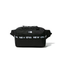 スクエア ウエストバッグ 7L ロゴテープ　ブラック