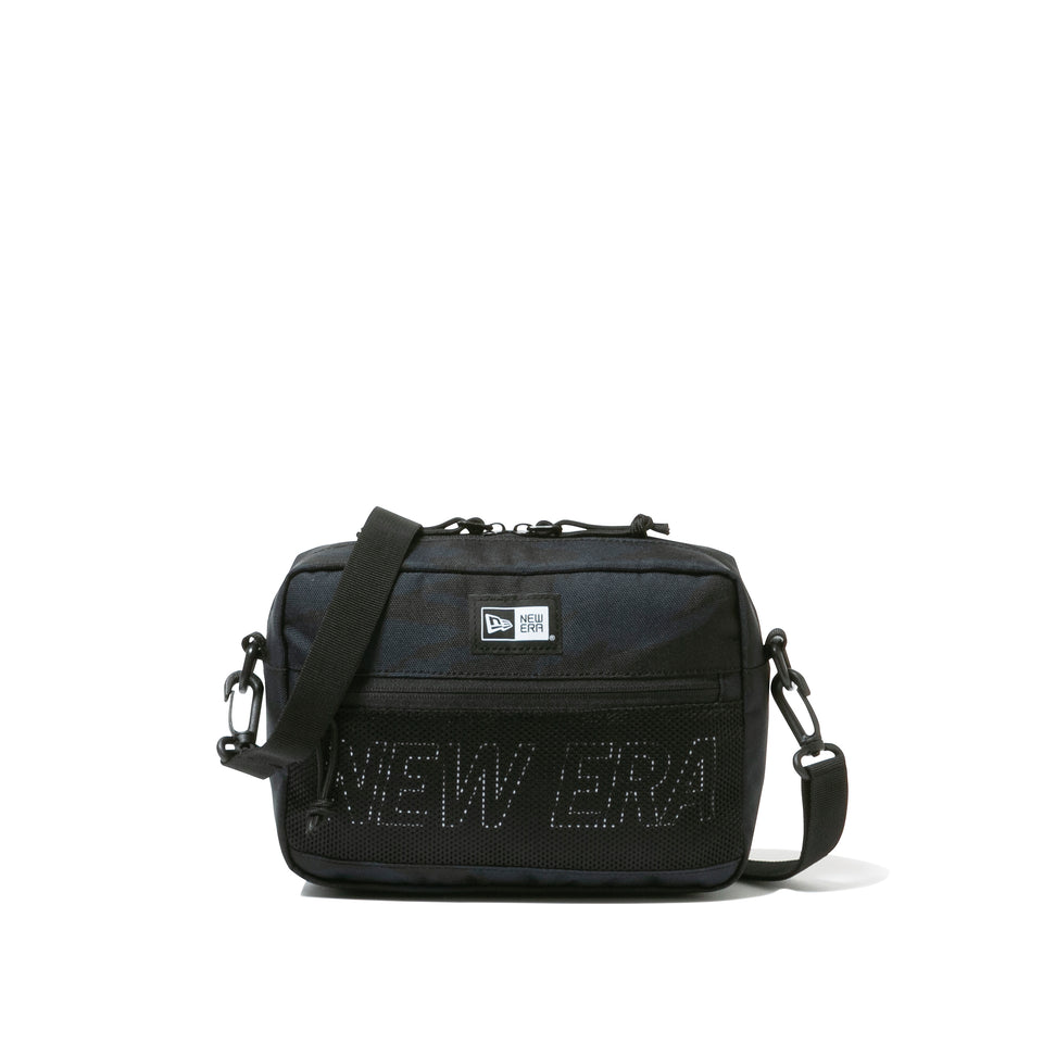 ショルダーポーチ ラージ 2L プリントロゴ タイガーストライプカモネイビー / ブラック