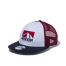9FORTY フラットバイザー トラッカー ニューエラ アウトドアギア ホワイト / カーディナルメッシュ ネイビーバイザー 【ニューエラ アウトドア】