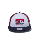9FORTY フラットバイザー トラッカー ニューエラ アウトドアギア ホワイト / カーディナルメッシュ ネイビーバイザー 【ニューエラ アウトドア】