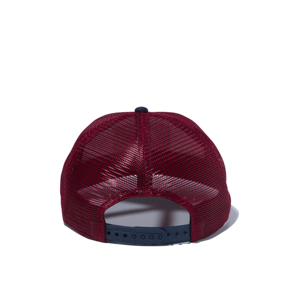 9FORTY フラットバイザー トラッカー ニューエラ アウトドアギア ホワイト / カーディナルメッシュ ネイビーバイザー 【ニューエラ アウトドア】