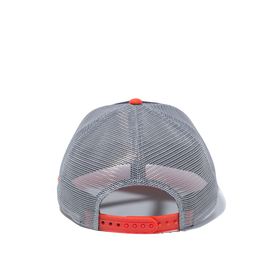 9FORTY フラットバイザー トラッカー ニューエラ アウトドアギア ネイビー / グレーメッシュ オレンジバイザー 【ニューエラ アウトドア】