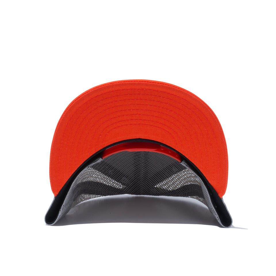 9FORTY フラットバイザー トラッカー ニューエラ アウトドアギア ネイビー / グレーメッシュ オレンジバイザー 【ニューエラ アウトドア】