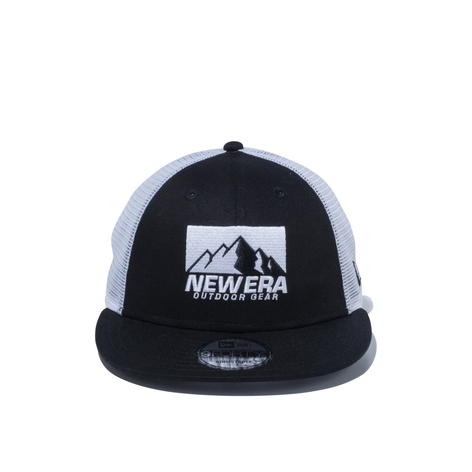 9FORTY フラットバイザー トラッカー ニューエラ アウトドアギア ブラック / ホワイトメッシュ 【ニューエラ アウトドア】