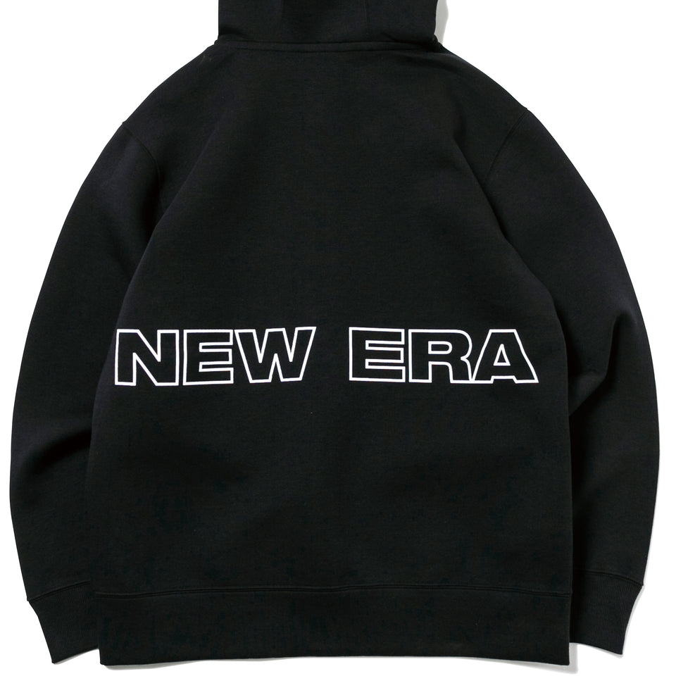 テックスウェット フルジップフーディージャケット ニューエラ ワードマーク バックロゴ ブラック/ホワイト 【NEW ERA WORKOUT】