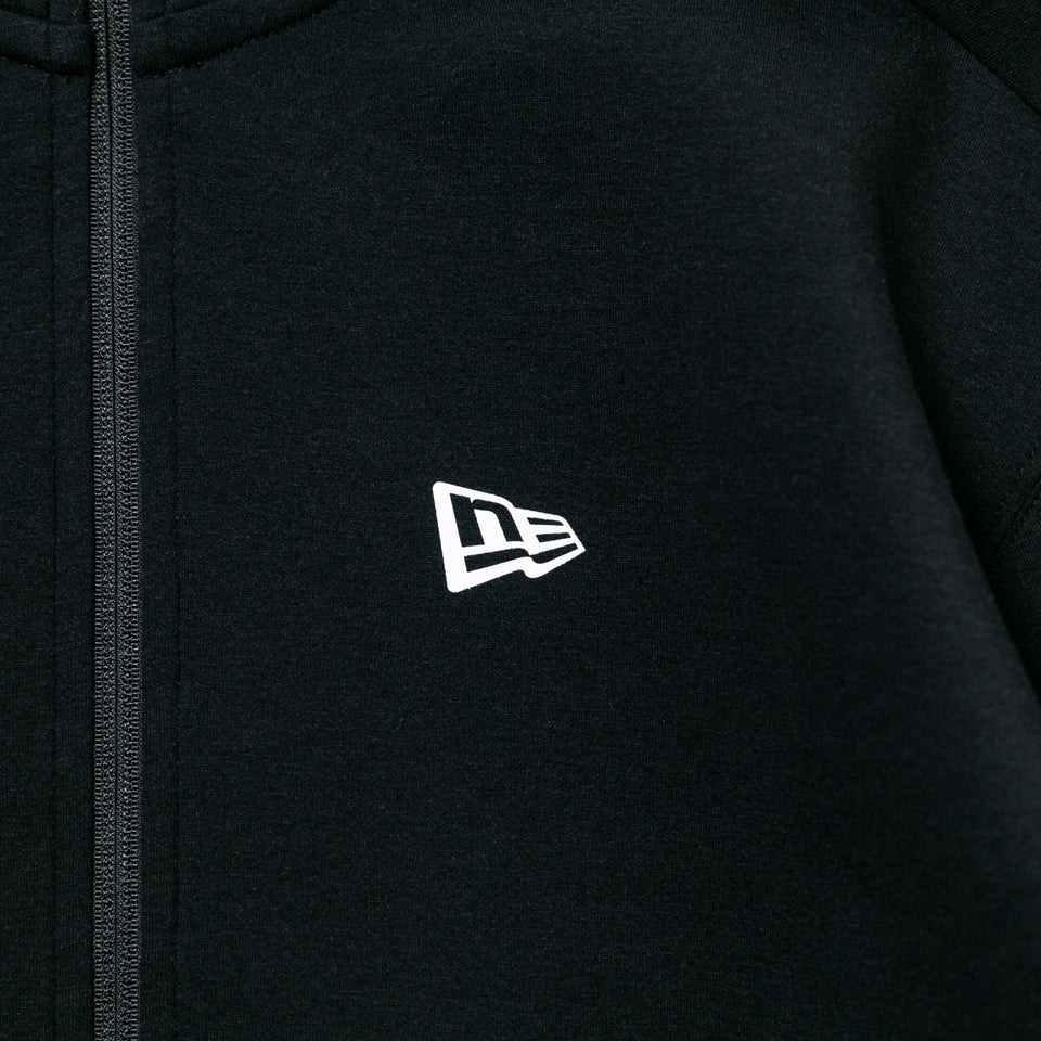テックスウェット フルジップフーディージャケット ニューエラ ワードマーク バックロゴ ブラック/ホワイト 【NEW ERA WORKOUT】