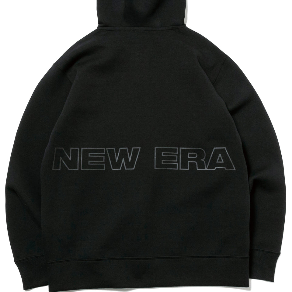 テックスウェット フルジップフーディージャケット ニューエラ ワードマーク バックロゴ ブラック 【NEW ERA WORKOUT】