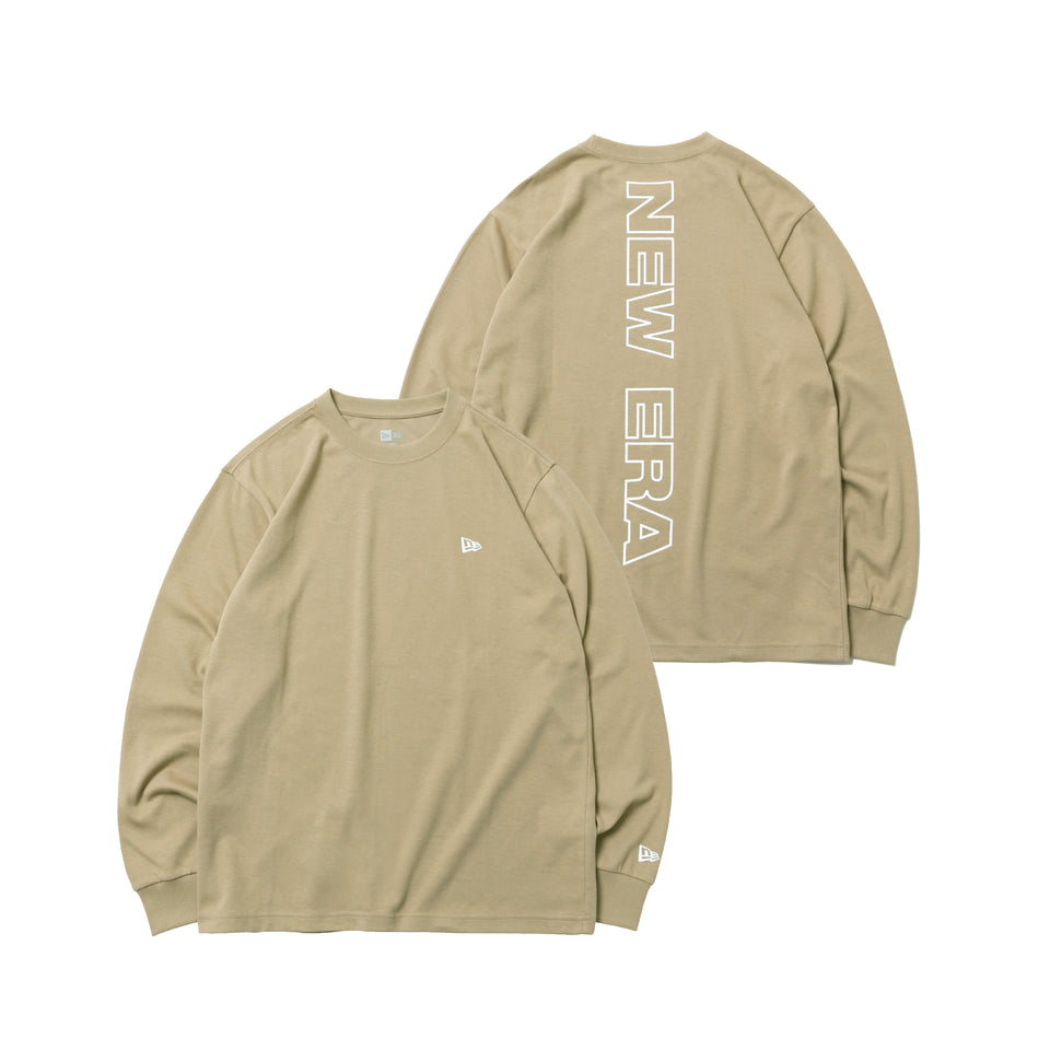 長袖 パフォーマンス Tシャツ リア ニューエラワードマーク カーキ 【NEW ERA WORKOUT】