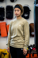 長袖 パフォーマンス Tシャツ リア ニューエラワードマーク カーキ 【NEW ERA WORKOUT】