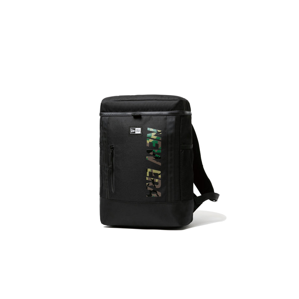 Youth ボックスパック 15L プリントロゴ ブラック × ウッドランドカモ