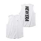 マッスルタンクトップ リア バーチカルロゴ ホワイト × ブラック 【 Performance Apparel 】