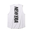 マッスルタンクトップ リア バーチカルロゴ ホワイト × ブラック 【 Performance Apparel 】