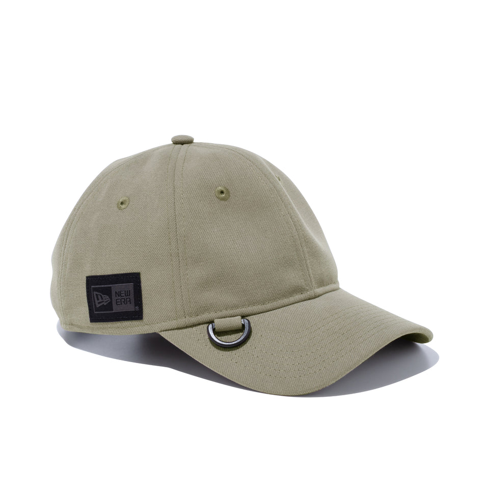 9TWENTY NEW ERA BLACK LABEL Dリング ウーブンラベル ペールカーキ
