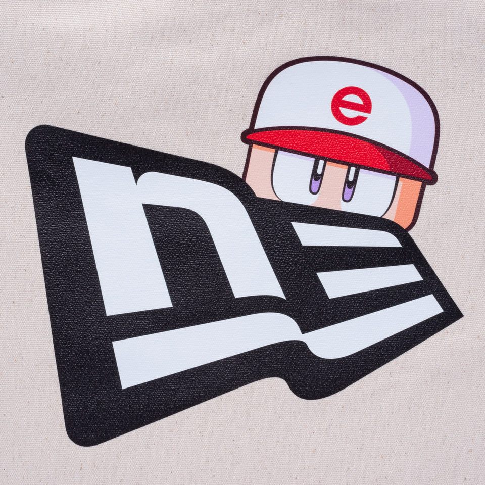 キャンバストート 14L eBASEBALL プロリーグ NPB マスコット フラッグロゴ アイボリー