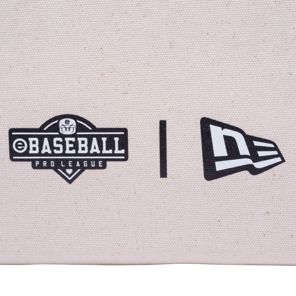 キャンバストート 14L eBASEBALL プロリーグ NPB マスコット フラッグロゴ アイボリー