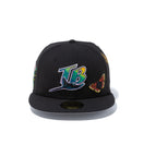 59FIFTY Felt クーパーズタウン タンパベイ・レイズ Butterfly Garden グレーアンダーバイザー - 12849886-700| NEW ERA ニューエラ公式オンラインストア