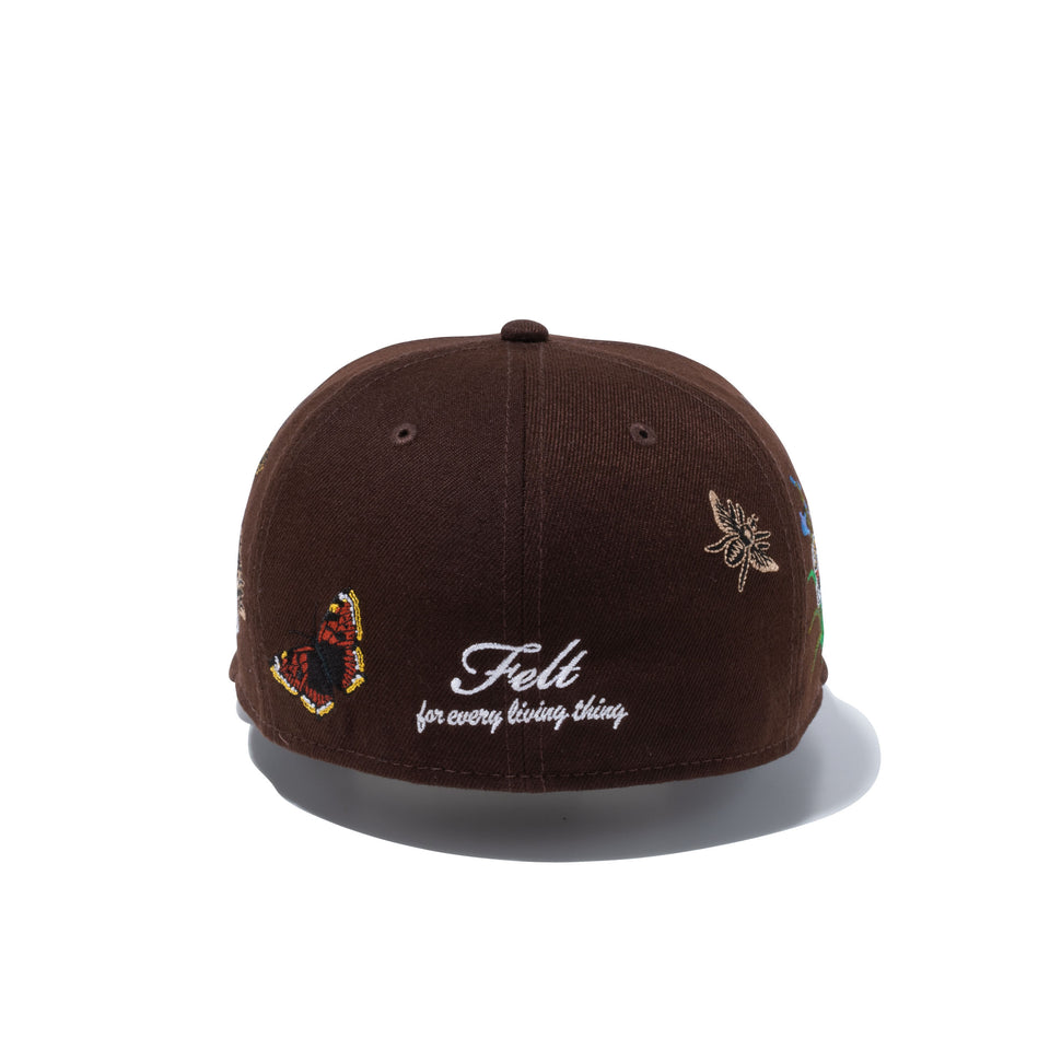 59FIFTY Felt サンディエゴ・パドレス Butterfly Garden グレーアンダーバイザー - 12849887-700| NEW ERA ニューエラ公式オンラインストア
