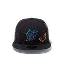 59FIFTY Felt マイアミ・マーリンズ Butterfly Garden グレーアンダーバイザー - 12849890-700| NEW ERA ニューエラ公式オンラインストア