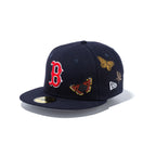 59FIFTY Felt ボストン・レッドソックス Butterfly Garden グレーアンダーバイザー - 12849892-700| NEW ERA ニューエラ公式オンラインストア