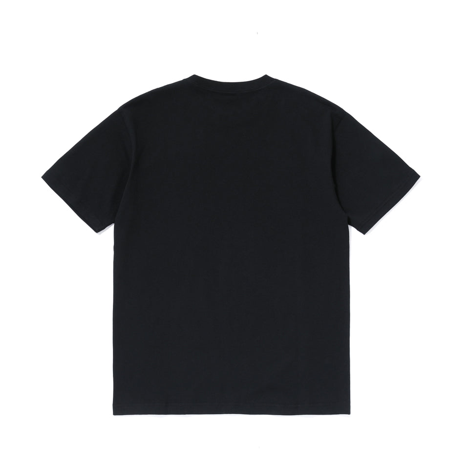 半袖 コットン Tシャツ Yohji Yamamoto SS21 シグネチャーロゴ ブラック × メタリックレッド レギュラーフィット