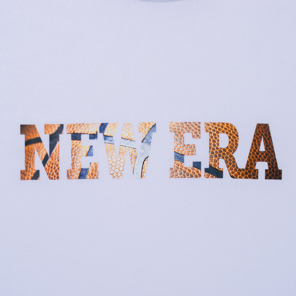 半袖 テック Tシャツ NEW ERA フロントロゴ バスケットボール ホワイト【NEW ERA BASKETBALL】