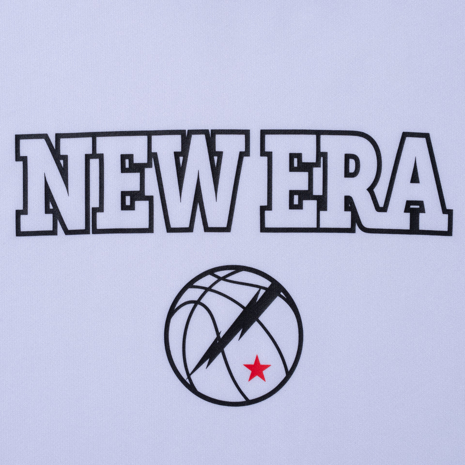 半袖 テック Tシャツ NEW ERA サンダーロゴ バスケットボール ホワイト【NEW ERA BASKETBALL】