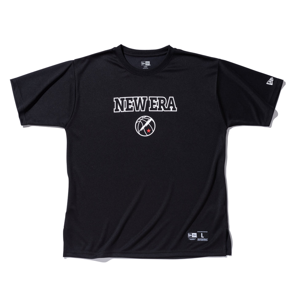 半袖 テック Tシャツ NEW ERA サンダーロゴ バスケットボール ブラック【NEW ERA BASKETBALL】