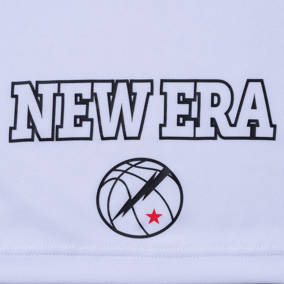 ハーフパンツ NEW ERA サンダーロゴ バスケットボール ホワイト【NEW ERA BASKETBALL】
