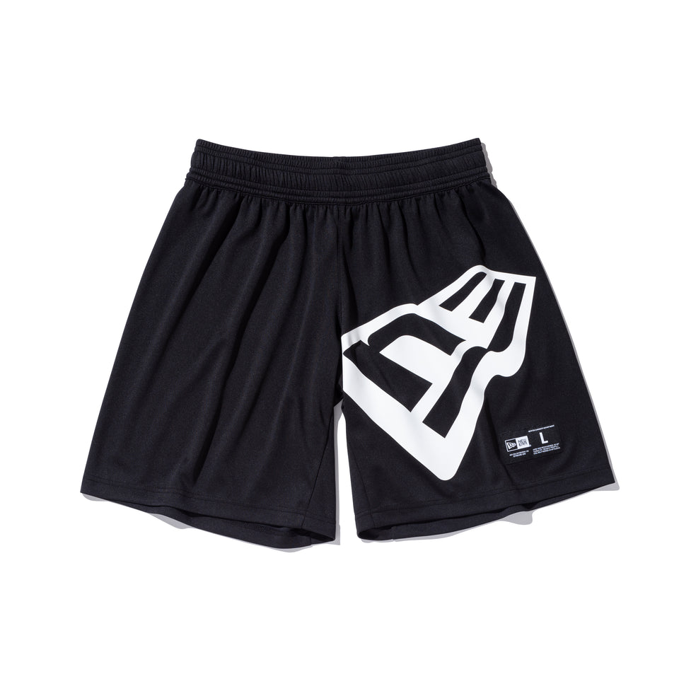 ハーフパンツ NEW ERA フラッグロゴ ブラック × ホワイト【NEW ERA BASKETBALL】