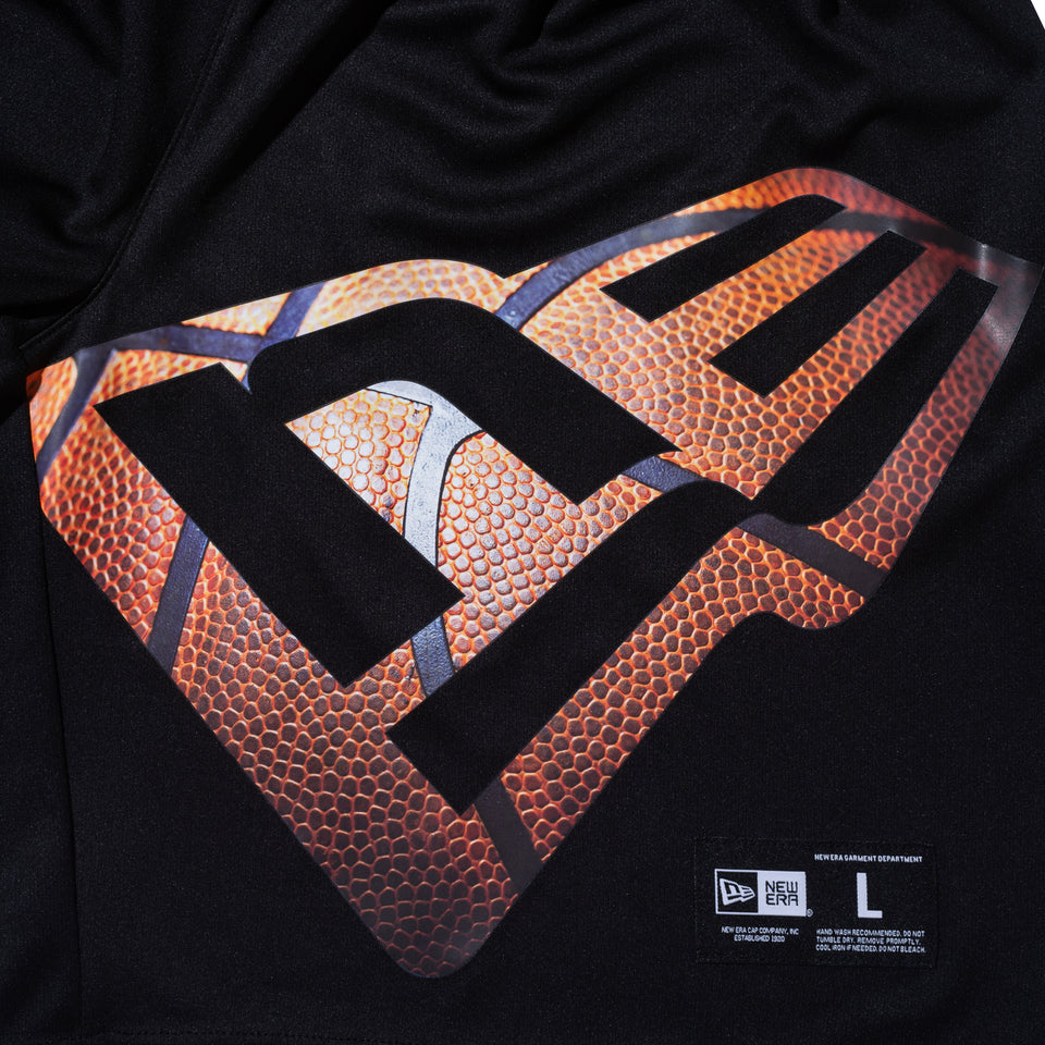 ハーフパンツ NEW ERA フラッグロゴ ブラック × バスケットボール【NEW ERA BASKETBALL】