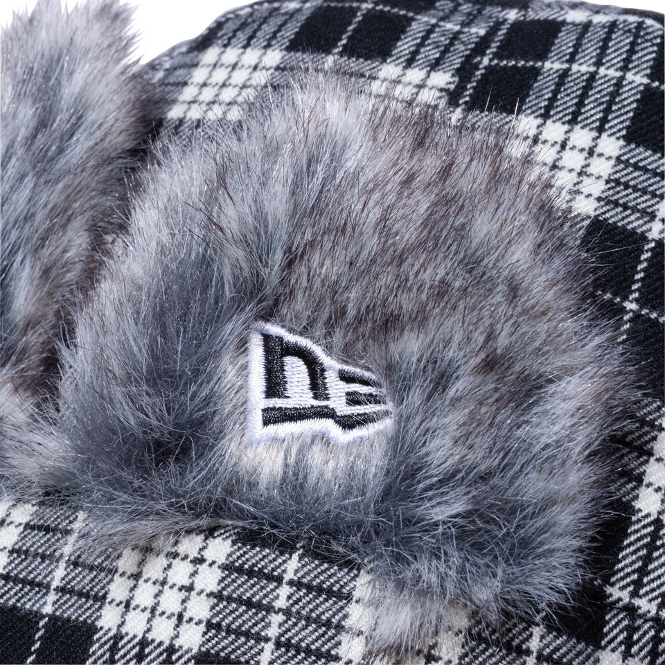 トラッパー タータン モノクロチェック