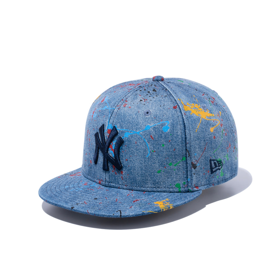 9FIFTY スプラッシュペイント ニューヨーク・ヤンキース ウォッシュドデニム × ミッドナイトネイビー