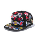 9FIFTY チームロゴオールオーバー NBA ブラック