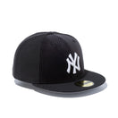 59FIFTY マルチファブリック ピンウィール ニューヨーク・ヤンキース ブラック グレーアンダーバイザー