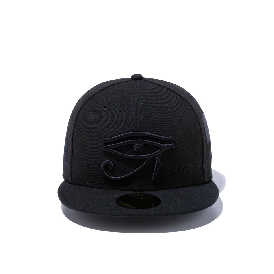 59FIFTY エジプト オールオーバーロゴ ブラック × ブラック