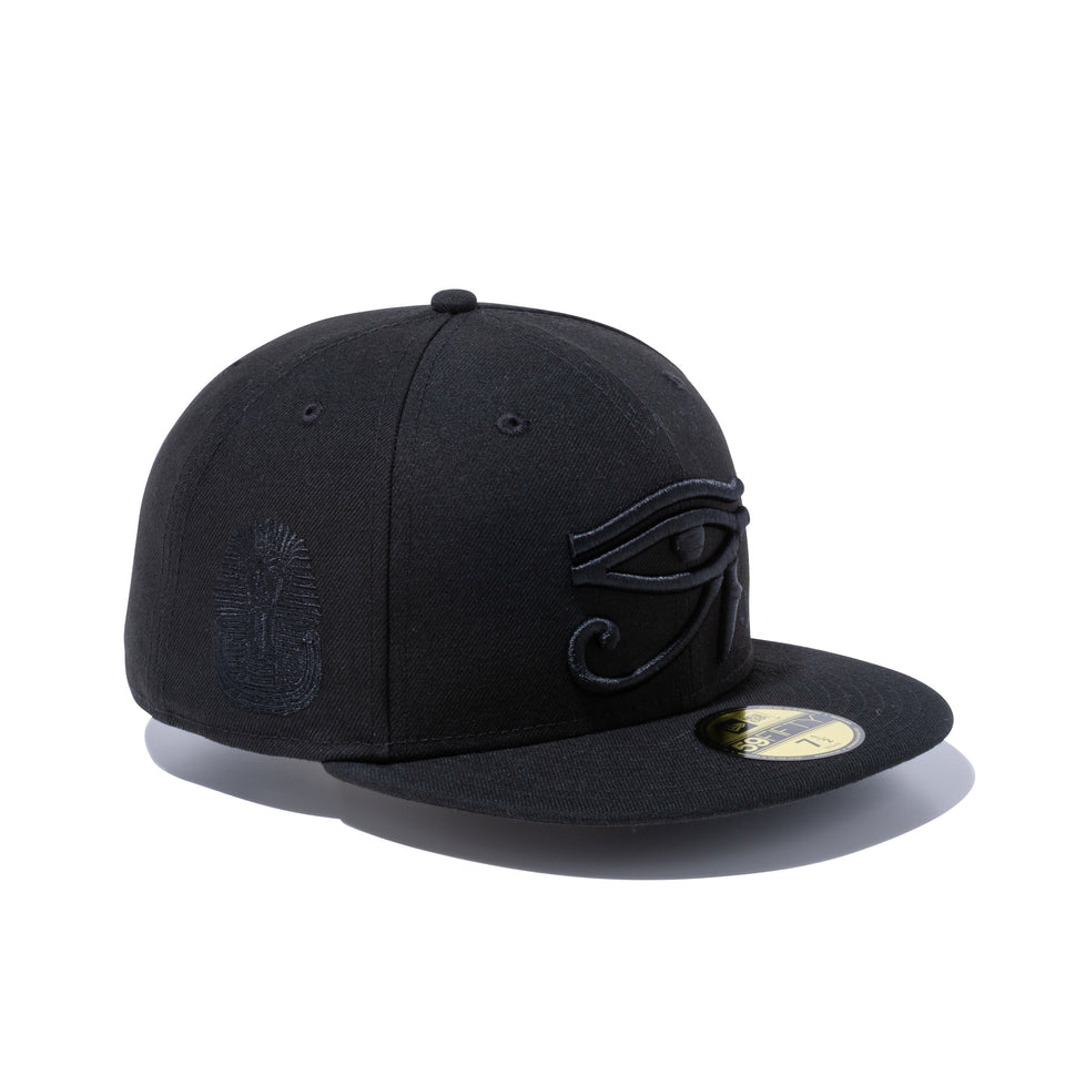 59FIFTY エジプト オールオーバーロゴ ブラック × ブラック