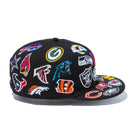 9FIFTY チームロゴオールオーバー NFL ブラック