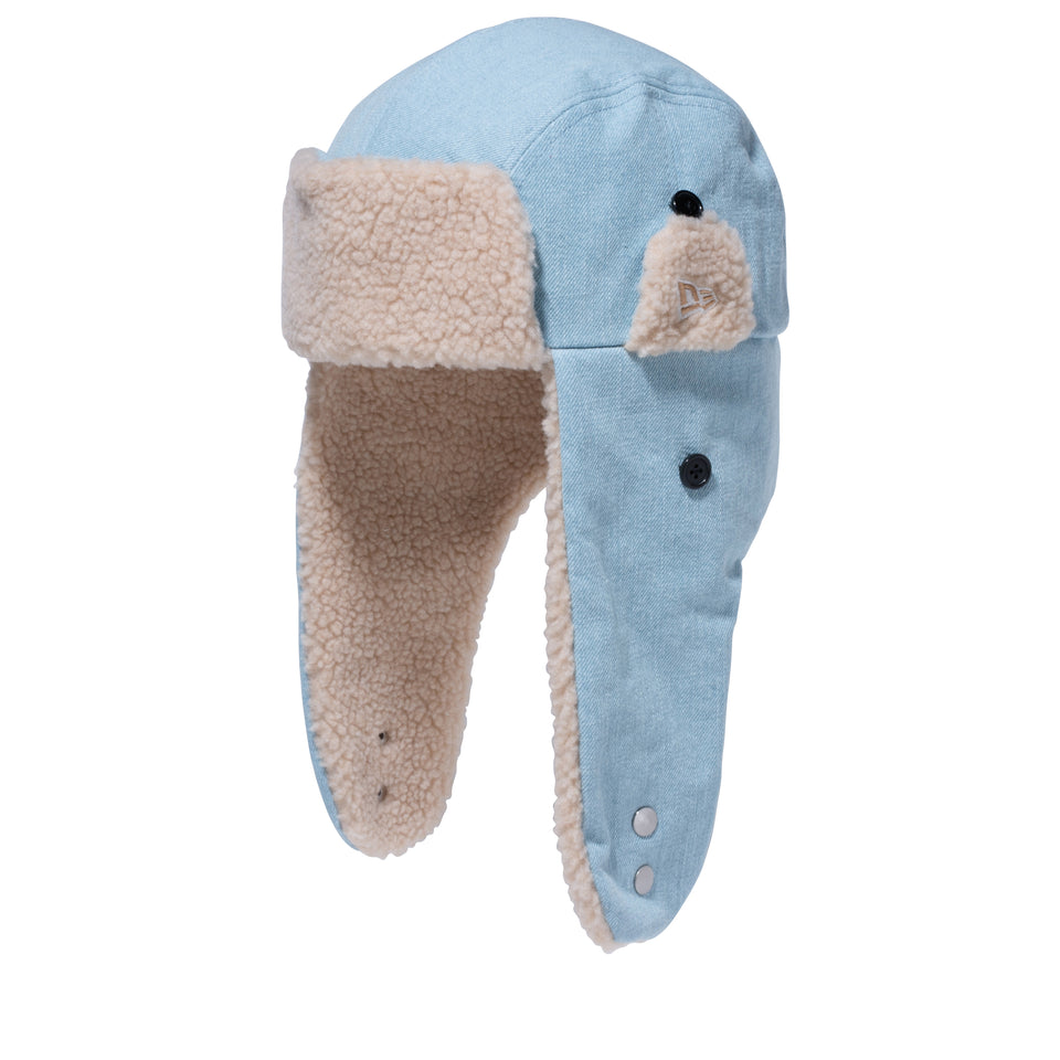 【ニューエラ アウトドア】 トラッパー ボアフリース ウォッシュドデニム