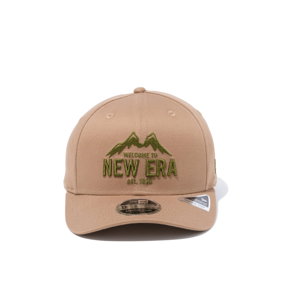 9FIFTY ストレッチスナップ マウンテン ブラック × ニューオリーブ 【ニューエラ アウトドア】