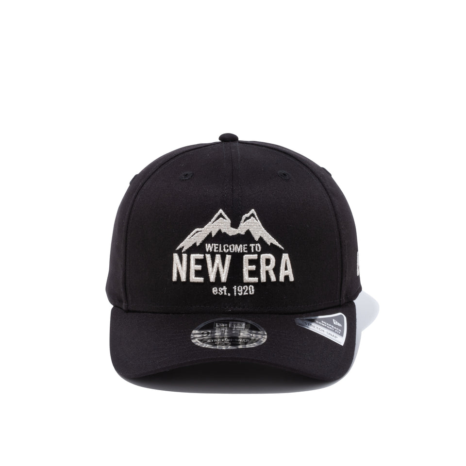 9FIFTY ストレッチスナップ マウンテン ブラック × メタリックシルバー 【ニューエラ アウトドア】