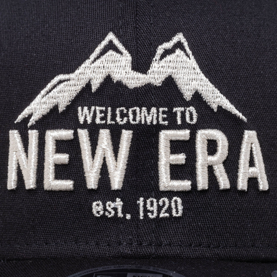 9FIFTY ストレッチスナップ マウンテン ブラック × メタリックシルバー 【ニューエラ アウトドア】