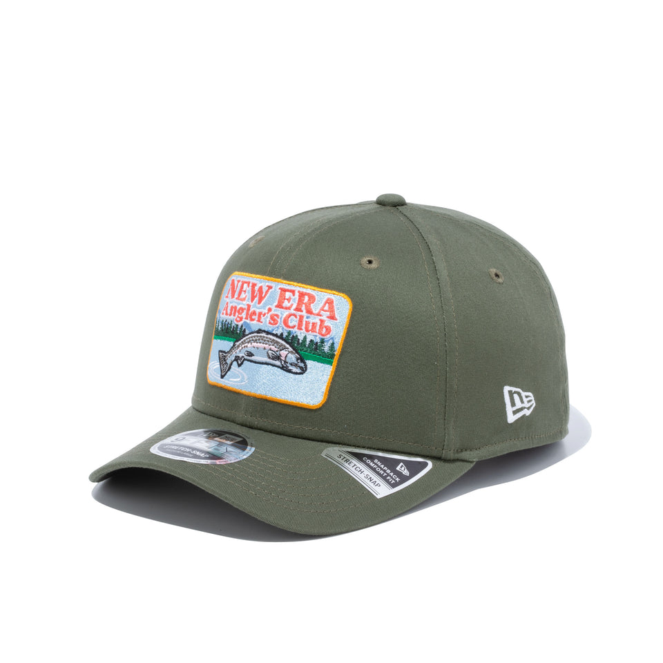 9FIFTY ストレッチスナップ アングラーズクラブ トラウト ニューオリーブ 【ニューエラアウトドア】