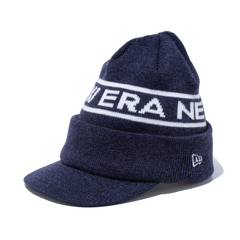 【ゴルフ】 バイザーニット NEW ERA ネイビー杢