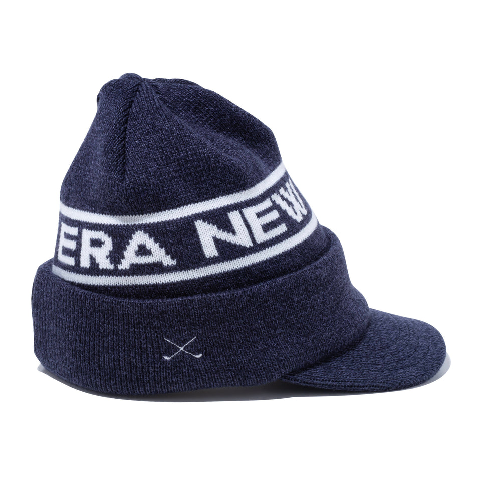 【ゴルフ】 バイザーニット NEW ERA ネイビー杢